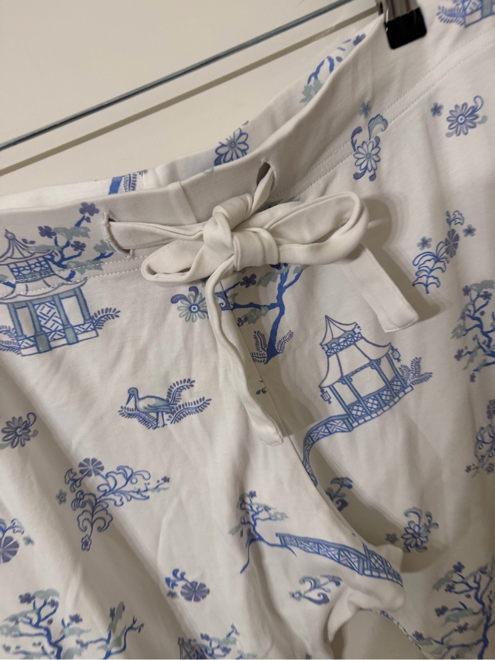 The Beaufort Bonnet Company White and Blue Printed Pajama Pants - Picture 2 of 5